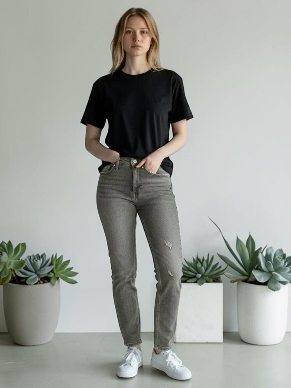 New Seven7 Size 4 Amsterdam Distressed Tummyless High Rise Skinny Denim Jeans